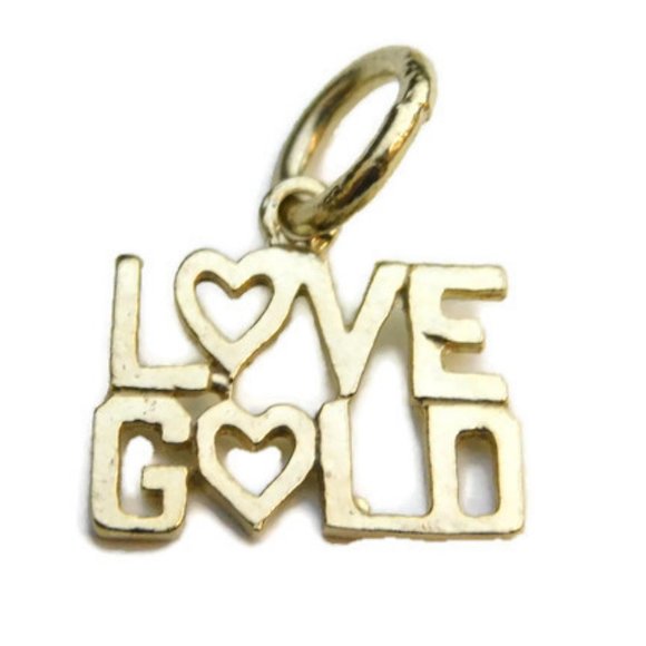 LOVE GOLD 14k Yellow Gold Charm pendant